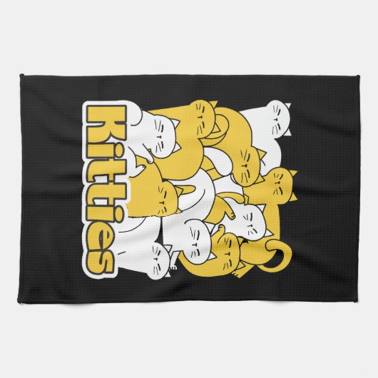 Chubby Katten Design - Schattige kattenkunst Theedoek (Horizontaal)