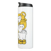 Chubby Katten Design - Schattige kattenkunst Thermosbeker (Geroteerd rechts)