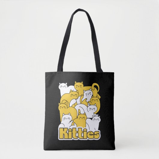 Chubby Katten Design - Schattige kattenkunst Tote Bag (Voorkant)