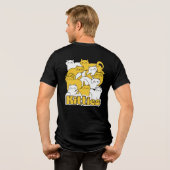Chubby Katten Design - Schattige kattenkunst Tri-Blend Shirt (Achterkant volledig)