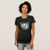 Chubby Kawaii Ghost leest met verbazing T-shirt (Voorkant volledig)