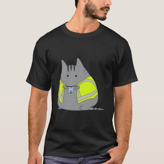 Chubby Kitten Dragen Veiligheid Vest T-shirt (Voorkant)