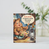 Chubby-kunstenaar Dwarf zingt zichzelf weer aan he Briefkaart (Staand voorkant)