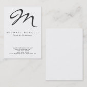 Chubby Large Monogram Calligraphy Visitekaartje (Voorkant / Achterkant)