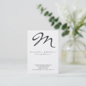 Chubby Large Monogram Calligraphy Visitekaartje (Staand voorkant)