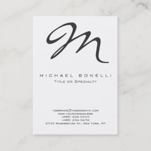 Chubby Large Monogram Calligraphy Visitekaartje