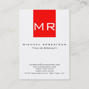 Chubby Large Monogram White Visitekaartje