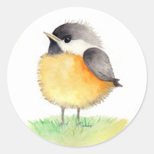 Chubby Little Chickadee Sticker (Voorkant)