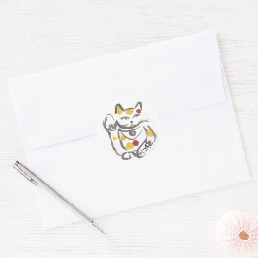 Chubby Lucky Cat Stickers (Envelop)