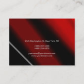 Chubby Makeup Artist Chic Red Black Visitekaartje (Achterkant)
