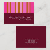 Chubby Makeup Artist Script Roze Feminine Visitekaartje (Voorkant / Achterkant)