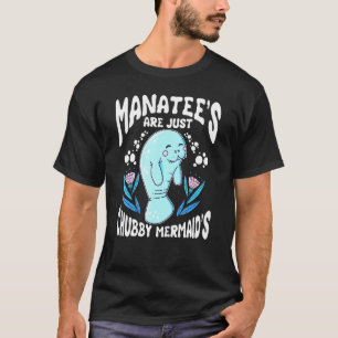Chubby Manatee Mermaid Costume Cute Animal Zee Oce T-shirt