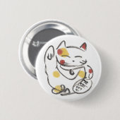 Chubby Maneki Neko Button (Voorkant /achterkant)