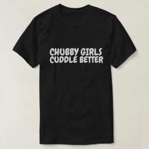 CHUBBY MEISJES KNUFFELEN BETER, Plus size T-shirts