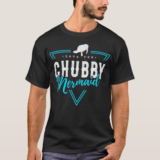 Chubby Mermaid  Manatee opslaan T-shirt (Voorkant)