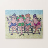 CHUBBY MIDDLE AGED BATHY BEAUTIES JIGSAW PUZZLE LEGPUZZEL (Horizontaal)