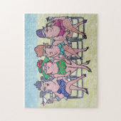 CHUBBY MIDDLE AGED BATHY BEAUTIES JIGSAW PUZZLE LEGPUZZEL (Verticaal)