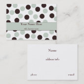 Chubby Mint en Chocolate Polka Dot Visitekaartje (Voorkant / Achterkant)