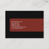 Chubby Modern Black Red Stripe Visitekaartje (Achterkant)