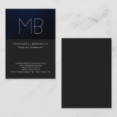 Chubby modern blauw grijs achtergrondvisitekaartje visitekaartje (Voorkant / Achterkant)