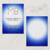 Chubby modern blauw wit licht visitekaartje (Voorkant / Achterkant)
