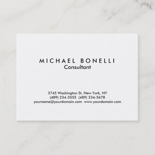 Chubby Modern Minimalist Consultant Visitekaartje (Voorkant)