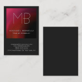 Chubby modern rood roze paarse grijs visitekaartje (Voorkant / Achterkant)