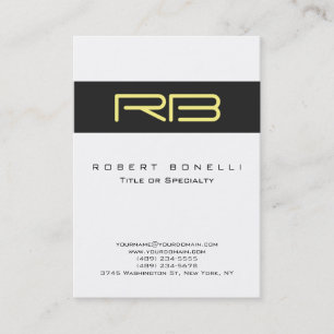 Chubby Monogram Grijs Geel Visitekaartje