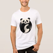 Chubby Panda - Schattigheid in zwart en wit Tri-Blend Shirt (Voorkant)