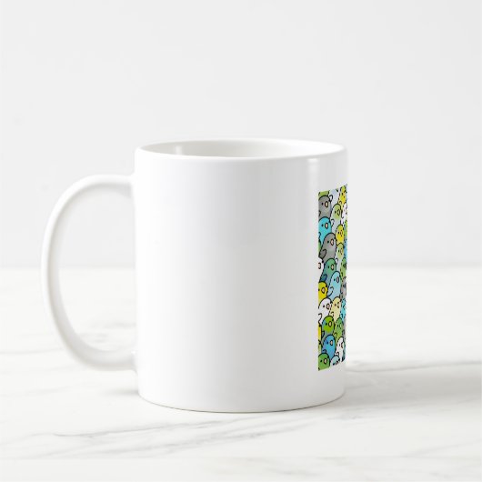 Chubby Parrotlet Pattern Koffiemok (Links)