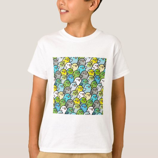 Chubby Parrotlet Pattern T-shirt (Voorkant)