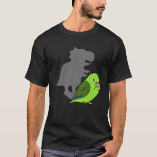 Chubby Parrotlet rex Leuke Parrot Doodle Dinosaur T-shirt
