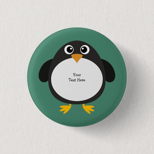 Chubby Penguin (aanpasbaar) Ronde Button 3,2 Cm (Voorkant)