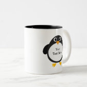 Chubby Penguin (aanpasbaar) Tweekleurige Koffiemok (Voorkant rechts)