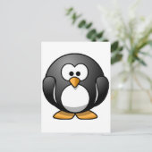 Chubby Penguin Briefkaart (Staand voorkant)