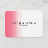 Chubby Pink White Minimalist Feminine Plain Modern Visitekaartje (Voorkant)