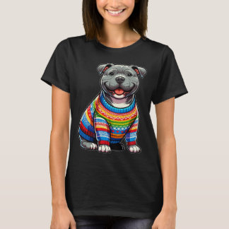 Chubby Pitbull Hond Puppy Trui Liefhebber T-shirt
