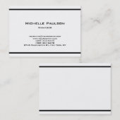Chubby Plain Black White Manager Consultant Visitekaartje (Voorkant / Achterkant)