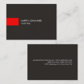 Chubby Plain Professional Red Grey Visitekaartje (Voorkant / Achterkant)