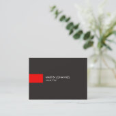 Chubby Plain Professional Red Grey Visitekaartje (Staand voorkant)