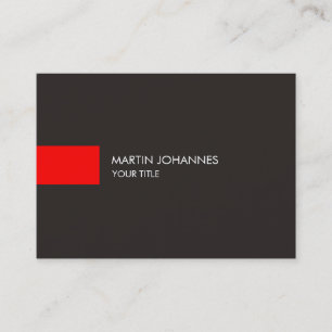Chubby Plain Professional Red Grey Visitekaartje