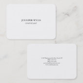 Chubby Plain Simple White Attractive Minimalist Visitekaartje (Voorkant / Achterkant)