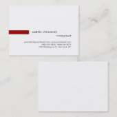 Chubby Plain Stylish Red Black White Visitekaartje (Voorkant / Achterkant)