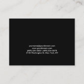 Chubby Professional Black Plain Visitekaartje (Achterkant)