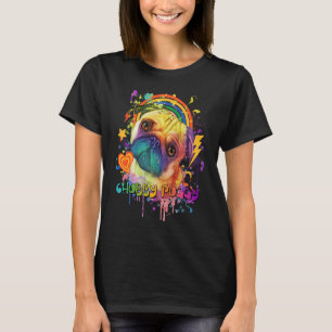 Chubby Puggy Pug Humor Dutch Bulldog Animal Pun T-shirt