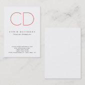 Chubby Red Black White, hedendaags Visitekaartje (Voorkant / Achterkant)