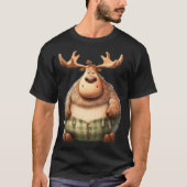Chubby rendier tijdens de kerst. Nummer 5 T-shirt (Voorkant)