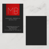 Chubby rode streep grijs achtergrond visitekaartje (Voorkant / Achterkant)