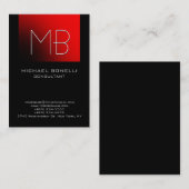 Chubby rode streep zwarte achtergrond visitekaartj visitekaartje (Voorkant / Achterkant)