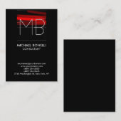 Chubby rode streep zwarte achtergrond visitekaartj visitekaartje (Voorkant / Achterkant)